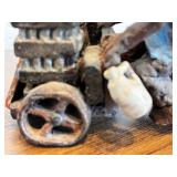 Handcrafted Figurine of Vendor with Bicycle and Barrel - Mabi de Bejuco Seibano Theme