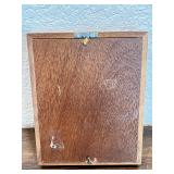 Framed Hand-Carved Wooden Asian Mask Wall Art