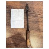 Antique Heavy Copper Soldering Iron with Replacement Wooden Handle