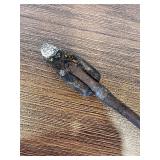 Antique Heavy Copper Soldering Iron with Replacement Wooden Handle