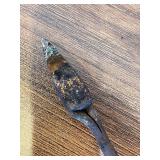 Antique Heavy Copper Soldering Iron with Replacement Wooden Handle