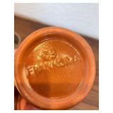 Collection of 3 Pottery Items - Frankoma Mug, Threshold Leaf Plate, Studio Pottery Mug