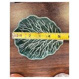 Collection of 3 Pottery Items - Frankoma Mug, Threshold Leaf Plate, Studio Pottery Mug