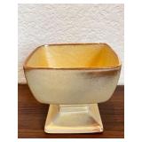 Frankoma Pottery Pedestal Square Bowl 233