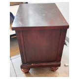 Wooden Nightstand with Drawer and Open Shelf, 24 Inch Wide