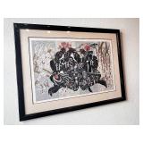 Framed Signed Limited Edition Print 133/260 - Abstract Figure Artwork