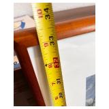 Framed Winter Landscape Watercolor by John Pike, 46x32 Inches