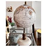 Small Vintage Desktop Globe with Marble Base
