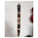 African Beaded Wall Hanging with Cowrie Shells and Animal Motifs, 39 Inches