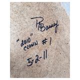 Set of 2 Signed Hand-Carved Colorful Clown Wall Masks