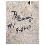 Set of 2 Signed Hand-Carved Colorful Clown Wall Masks