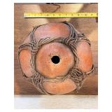 Lot of Tribal Hand-Carved Wooden Figure and Gourd Vessel Decor