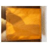 Antique Tramp Art Wooden Shadow Box Frame with Carved Accents