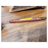 Collection of Vintage Toys and Collectibles Including Tin Wind-Up Donkey Cart, Gumby Figures, Model Trolley Cars