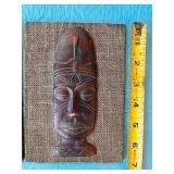 Set of 3 African Carved Wooden Mask Wall Plaques