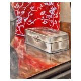 Set of 2 Original Paintings - Still Life Signed 1993 and Abstract Art on Board