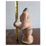 Set of 2 Pre-Columbian Style Clay Figurines and Vessel