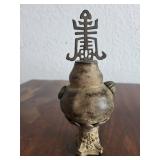 Set of 2 Pre-Columbian Style Clay Figurines and Vessel