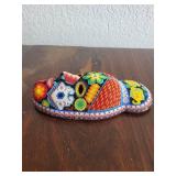 Huichol Beaded Handcrafted Mask with Floral and Geometric Designs