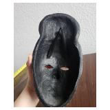 Huichol Beaded Handcrafted Mask with Floral and Geometric Designs