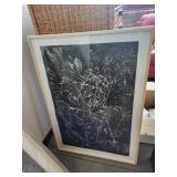 Karin Broker Etching and Embossing Untitled #1 Signed Framed Artwork 41x29