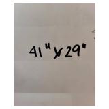 Karin Broker Etching and Embossing Untitled #1 Signed Framed Artwork 41x29