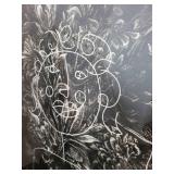 Framed Abstract Artwork, 41 x 29 Inches