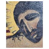 Framed Religious Artwork and Brass Crucifix Set