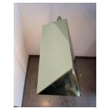 Brass Adjustable Floor Lamp with Geometric Shade