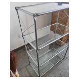 Metal and Glass Display Shelf Unit 32x16x48 Inches