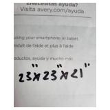 Square Side Table with Wooden Top and Lower Shelf, 23x23x21 Inches