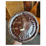 Set of 2 Vintage Stoneware Pieces - Peoria Pottery Wax Sealer and MSWCo Jug