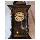 Antique Junghans Wall Clock with Pendulum and Wooden Case