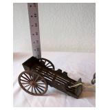 Antique Cast Iron Horse and Wagon Toy