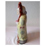 Vintage Chinese Porcelain Shou Xing Figurine with Staff and Peach 10.5 Inch