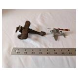 Set of 2 Vintage Toy Airplanes Cast Iron and Metal
