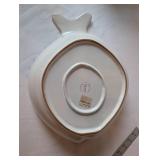 Vietri Italian Hand-Painted Fish-Shaped Ceramic Serving Bowl