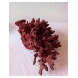 Red Decorative Coral Sculpture, Approximately 8 Inches Wide