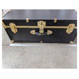Seward Black Trunk with Brass Hardware
