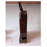 Antique F.L. Archambault Walnut Mantel Clock with Etched Glass Door