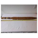 Handcrafted Wooden Tribal Style Decorative Sword with Wrapped Handle