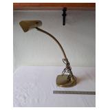 Vintage Brass Gooseneck Desk Lamp with Adjustable Arm