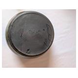 Artisan Signed Lidded Ceramic Jar with Decorative Finial