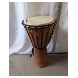 Hand-Carved Wooden Djembe Drum with Bahamian Dolphin Motif