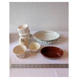 Vintage Oven Serveware and Ceramic Bowl Collection with Rooster Motif