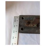 Vintage Industrial Metal Paper Cutter with Wood Handle