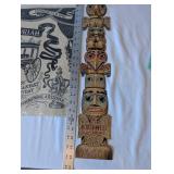 Black Moriah Madame Talbot Print and Vintage Northwest Orient Airlines Totem Pole Card