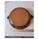 Decorative Hand-Painted Bowl, Painted Folk Flute, and Mineral Sphere Set