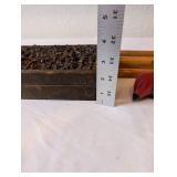 Lot of Vintage Wooden Folk Items with Carved Box and Handmade Utensils