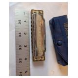 Collection of Hohner Chromonica and Blues Harp Harmonicas with Cases